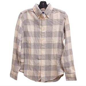 Ralph Lauren NWT Gray Cream Checkered Button Down Shirt Size Small